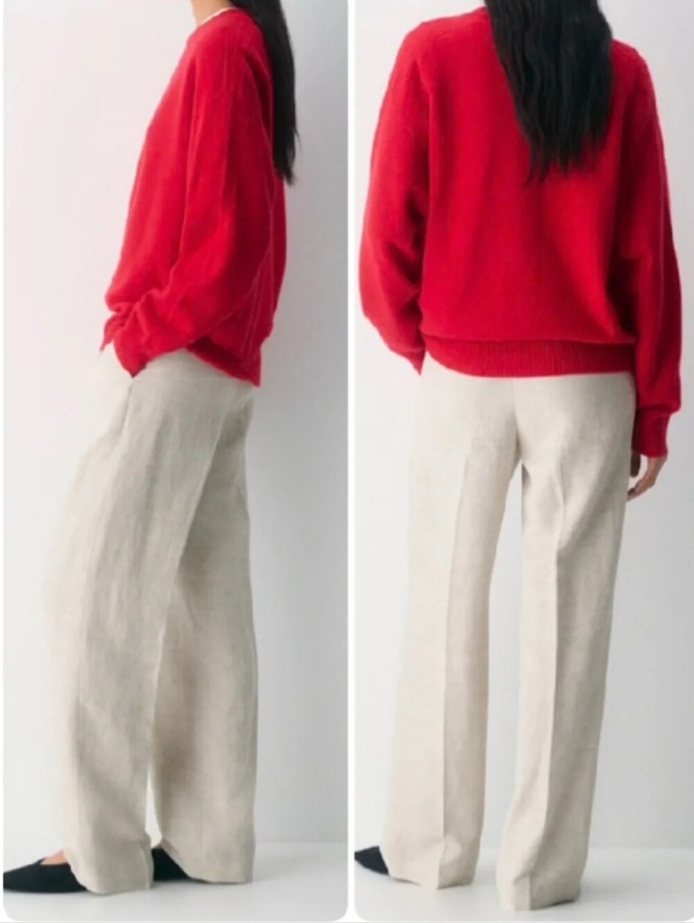 Aritzia The Effortless Pant CruiseLinen in Natural Ecru Sz 6 NWOT - Picture 2 of 16